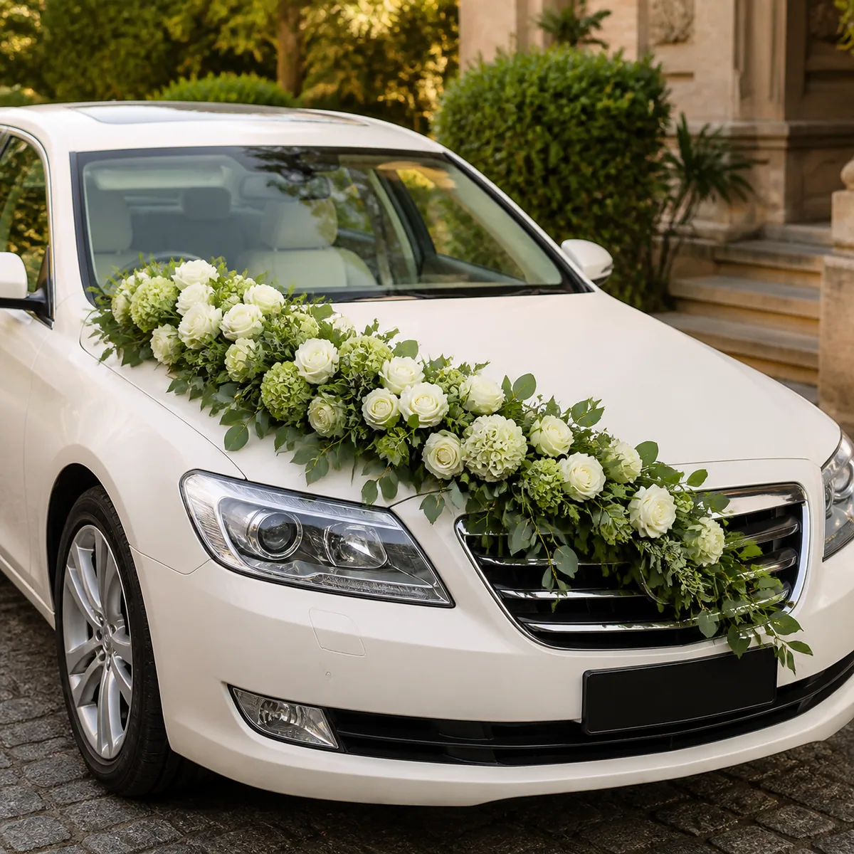 Fotografía de Decoración floral para auto